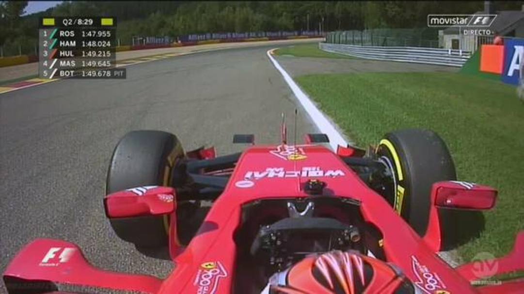 Il guasto della Ferrari di Raikkonen per un guasto nella Q2. 